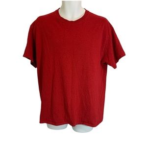 Gildan Ultra Cotton Mens Short Sleeve T Shirt Antique Cherry Red Size Large